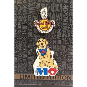 2019 Hard Rock Cafe Pin Hollywood FL PUPPY DOG Gokden Retriever guitar Charity‎